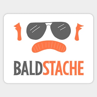 baldstache logo Sticker